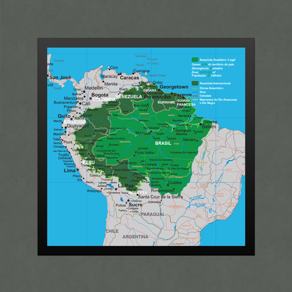 Amazonia Mapa Mundo 7563